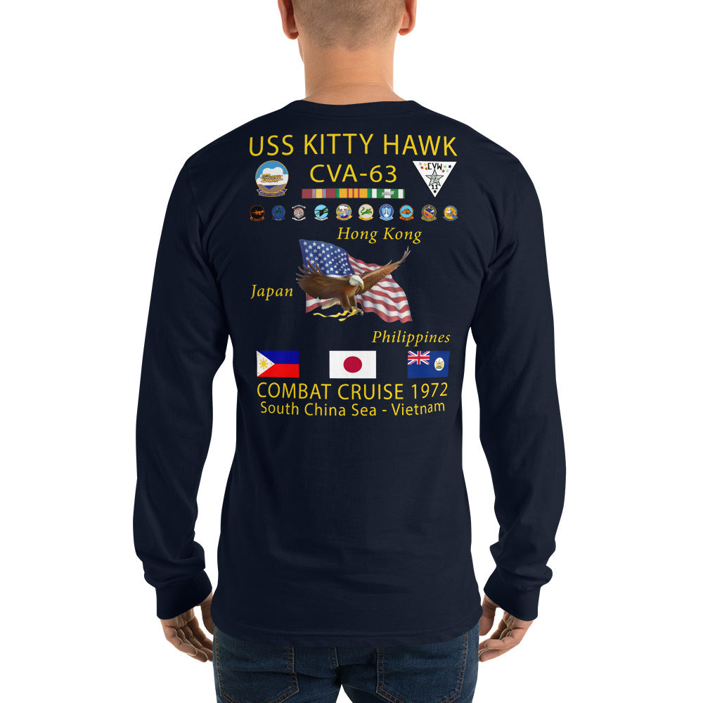 USS Kitty Hawk (CVA-63) 1972 Long Sleeve Cruise Shirt