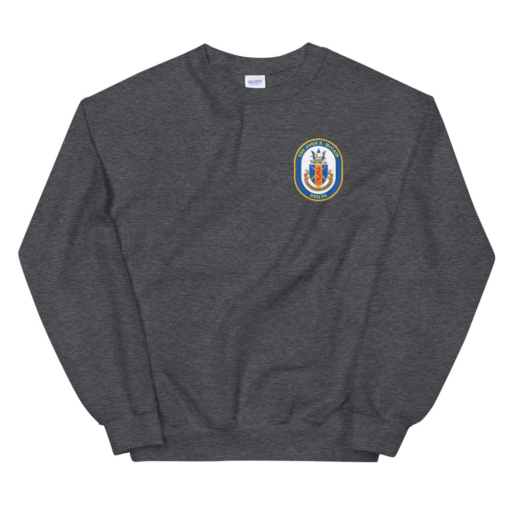 USS John S. McCain (DDG-56) Ship's Crest Sweatshirt