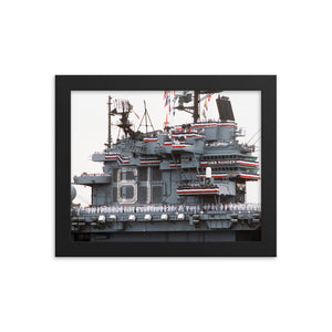 USS Ranger (CV-61) Framed Ship's Island Photo