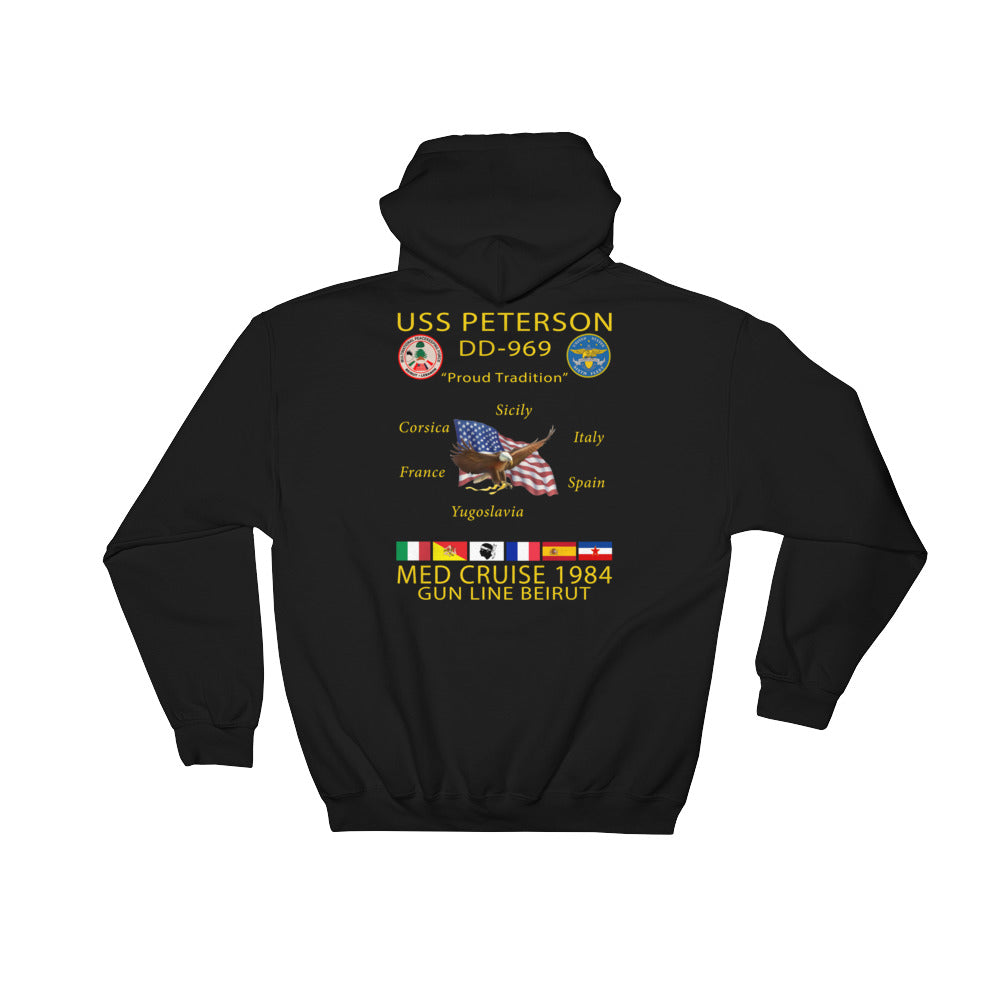 USS Peterson (DD-969) 1984 Cruise Hoodie