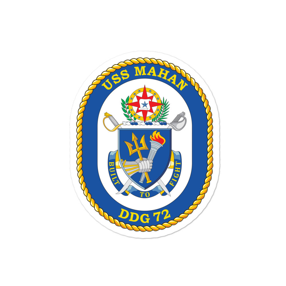 USS Mahan (DDG-72) Ship's Crest Vinyl Sticker