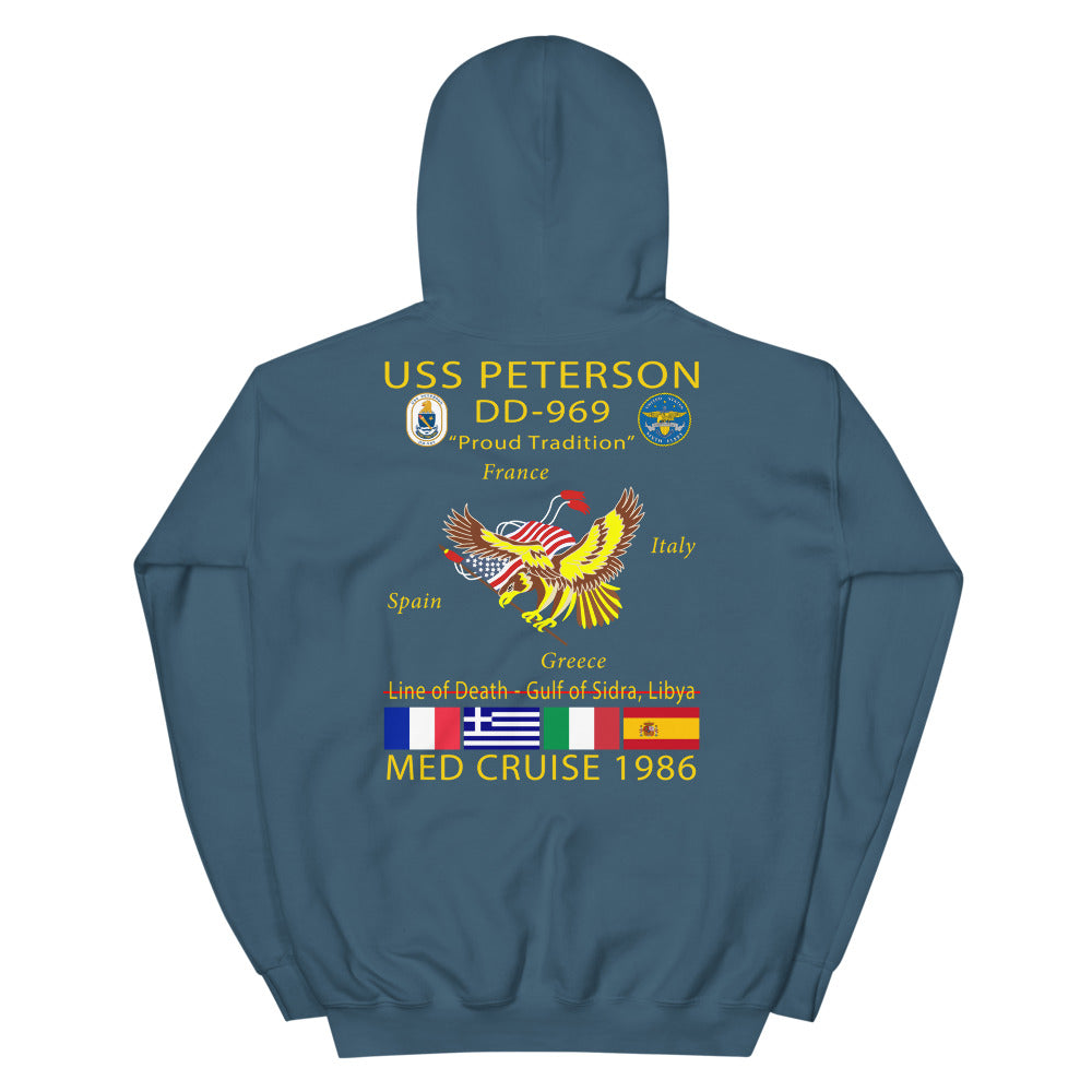 USS Peterson (DD-969) 1986 Cruise Hoodie