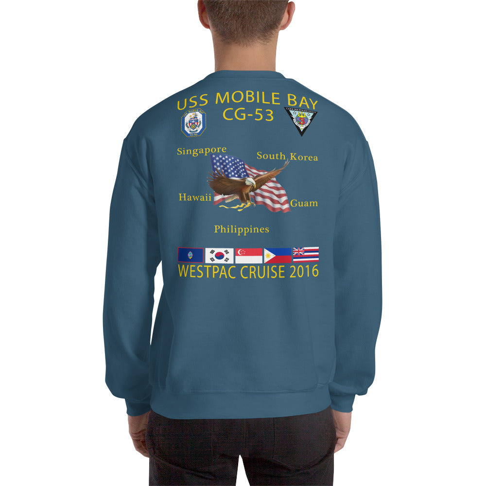 USS Mobile Bay (CG-53) 2016 Cruise Sweatshirt