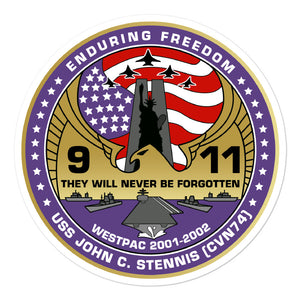 USS John C. Stennis (CVN-74) Operation Enduring Freedom 911 2001-02 Vinyl Sticker