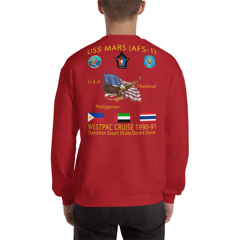 USS Mars (AFS-1) 1990-91 Cruise Sweatshirt