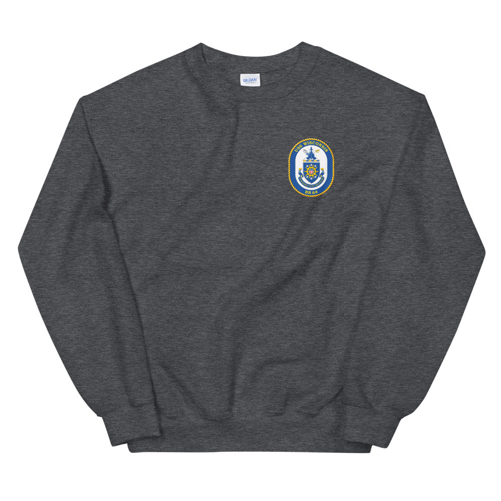 USS Wisconsin (BB-64) Ship's Crest Sweatshirt