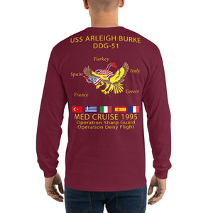 USS Arleigh Burke (DDG-51) 1995 Long Sleeve Cruise Shirt