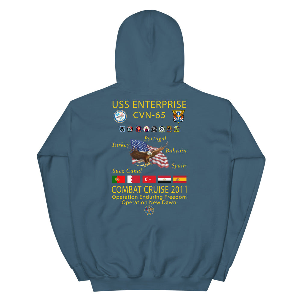 USS Enterprise (CVN-65) 2011 Cruise Hoodie