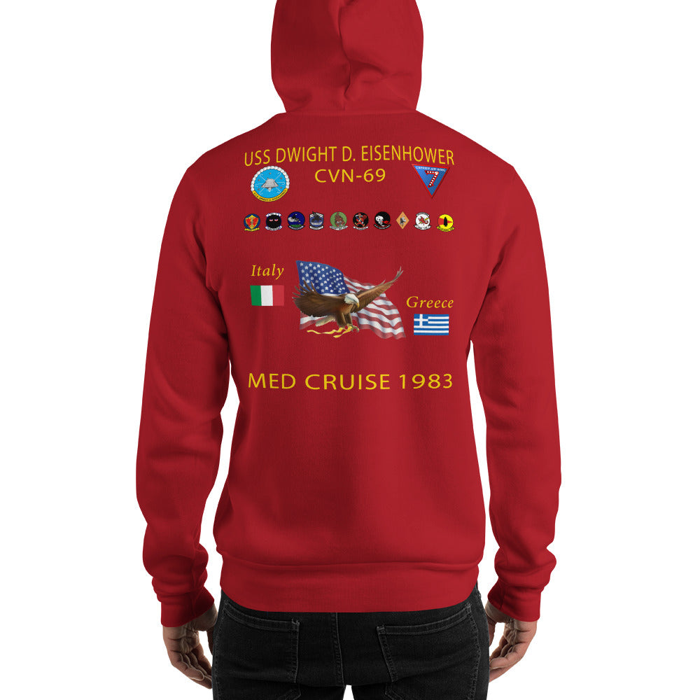 USS Dwight D. Eisenhower (CVN-69) 1983 Cruise Hoodie