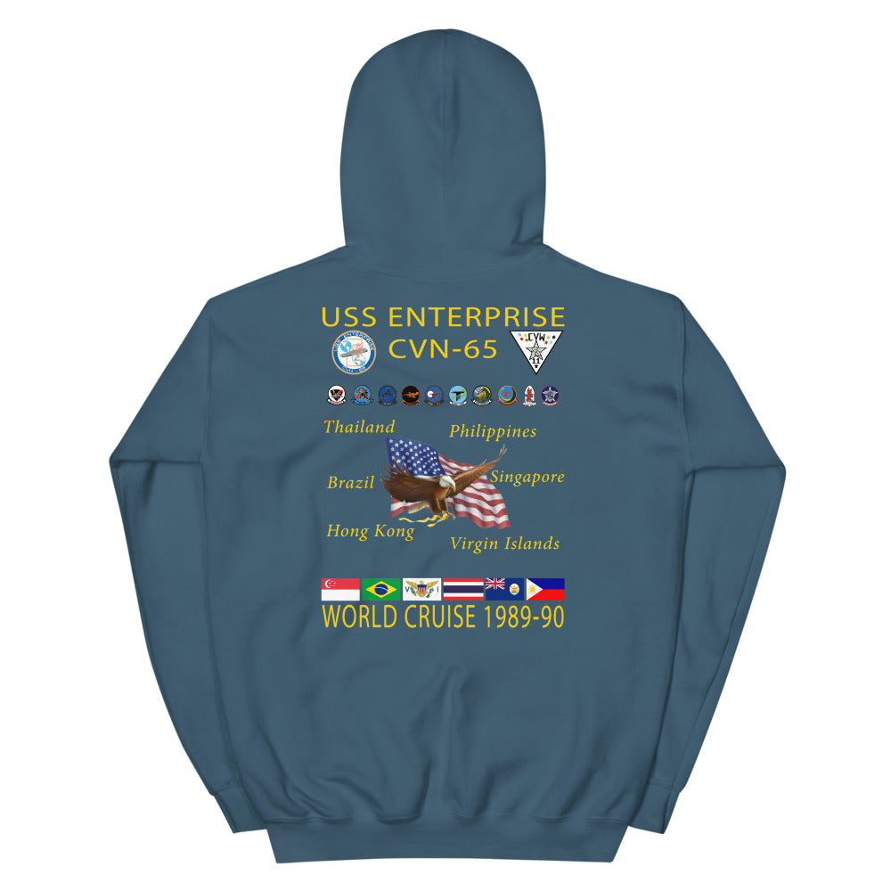 USS Enterprise (CVN-65) 1989-90 Cruise Hoodie