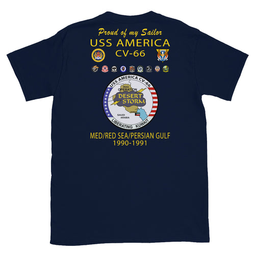 USS America (CV-66) 1990-91 Cruise Shirt ver 2 - FAMILY