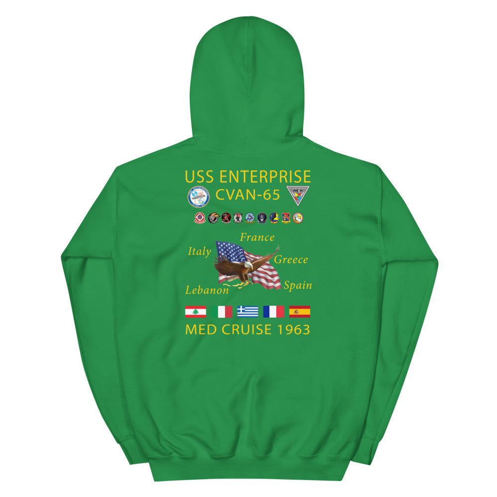 USS Enterprise (CVAN/CVN-65) 1963 Cruise Hoodie