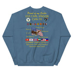 USS Carl Vinson (CVN-70) 2010-11 Cruise Sweatshirt - FAMILY