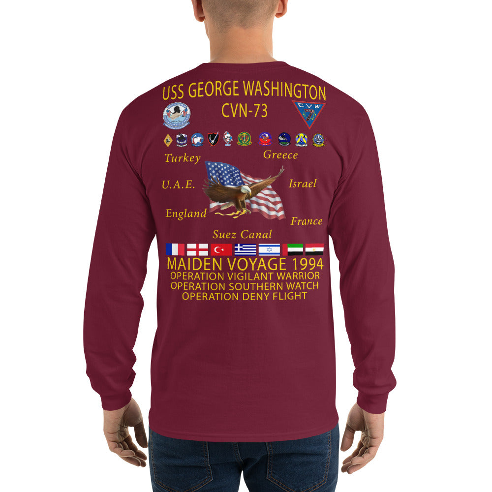 USS George Washington (CVN-73) 1994 Long Sleeve Cruise Shirt
