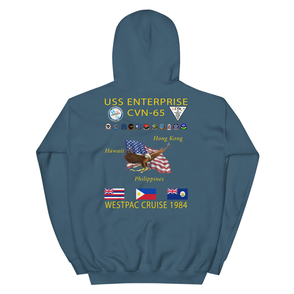 USS Enterprise (CVN-65) 1984 Cruise Hoodie