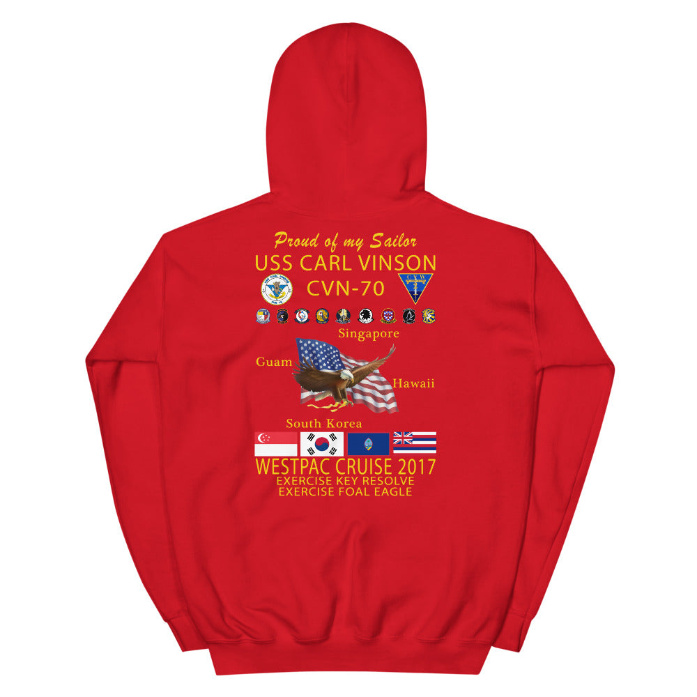 USS Carl Vinson (CVN-70) 2017 Cruise Hoodie - FAMILY