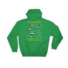 Load image into Gallery viewer, USS Ranger (CV-61) 1991 Cruise Hoodie - Map