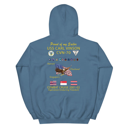USS Carl Vinson (CVN-70) 2001-02 Cruise Hoodie - FAMILY