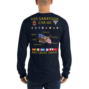 USS Saratoga (CVA-60) 1959-60 Long Sleeve Cruise Shirt
