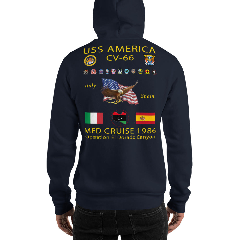 USS America (CV-66) 1986 Cruise Hoodie