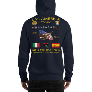 USS America (CV-66) 1986 Cruise Hoodie