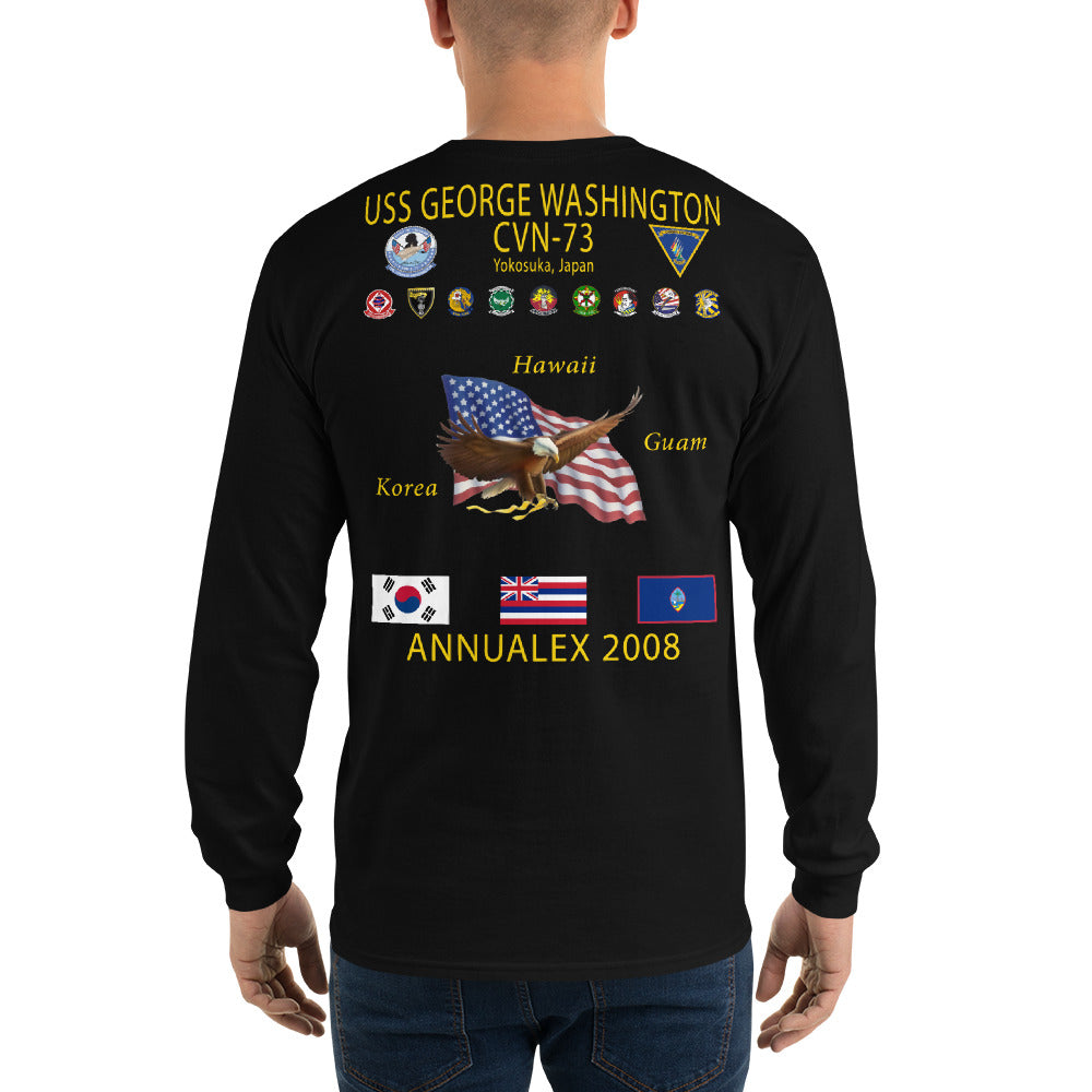 USS George Washington (CVN-73) 2008 ANNUAL EX Long Sleeve Cruise Shirt