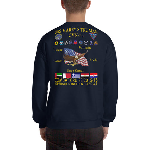 USS Harry S. Truman (CVN-75) 2015-16 Cruise Sweatshirt