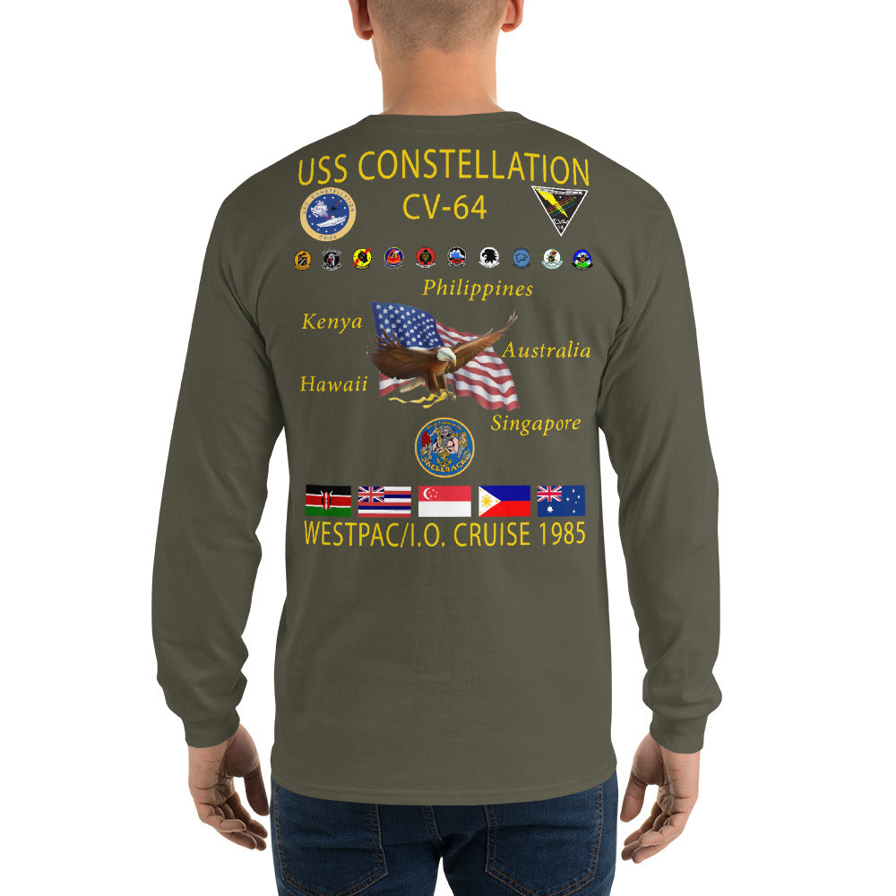 USS Constellation (CV-64) 1985 Long Sleeve Cruise Shirt