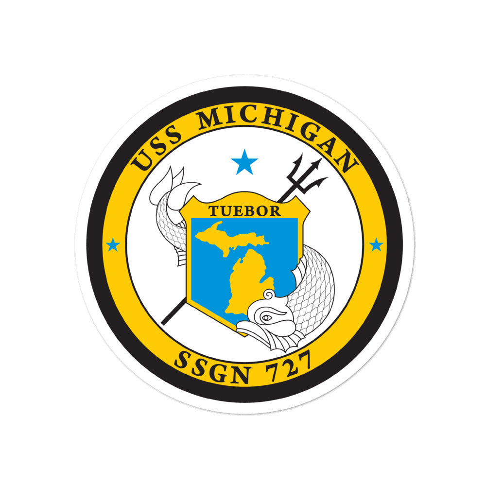 USS Michigan (SSGN-727) Ship's Crest Vinyl Sticker