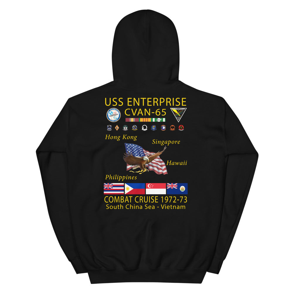 USS Enterprise (CVAN-65) 1972-73 Cruise Hoodie
