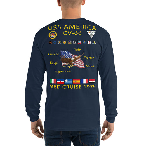 USS America (CV-66) 1979 Long Sleeve Cruise Shirt