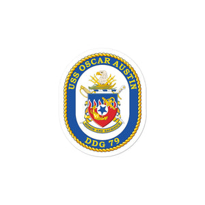 USS Oscar Austin (DDG-79) Ship's Crest Vinyl Sticker