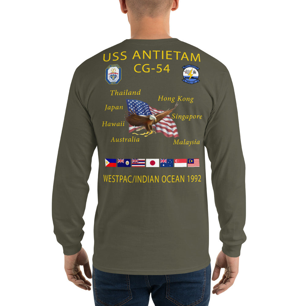 USS Antietam (CG-54) 1992 Long Sleeve Cruise Shirt