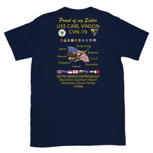 Load image into Gallery viewer, USS Carl Vinson (CVN-70) 1996 Cruise Shirt - Family
