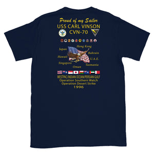 USS Carl Vinson (CVN-70) 1996 Cruise Shirt - Family