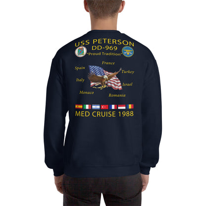 USS Peterson (DD-969) 1988 Cruise Sweatshirt