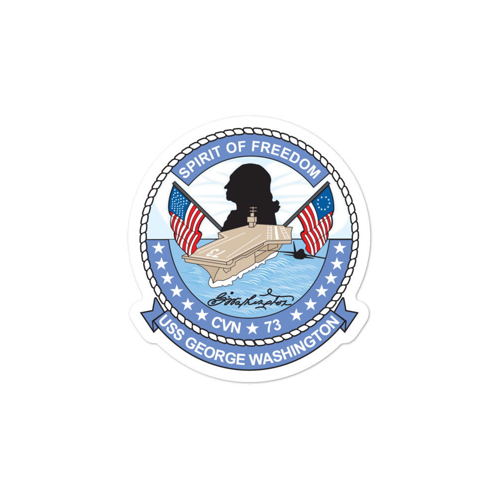 USS George Washington (CVN-73) Ship's Crest Vinyl Sticker