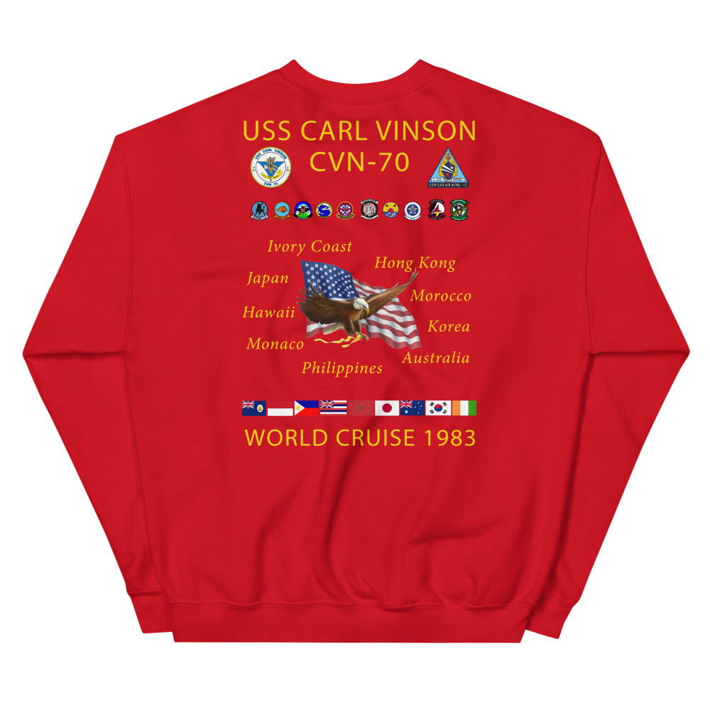 USS Carl Vinson (CVN-70) 1983 Cruise Sweatshirt