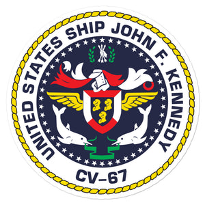 USS John F. Kennedy (CV-67) Ship's Crest Vinyl Sticker
