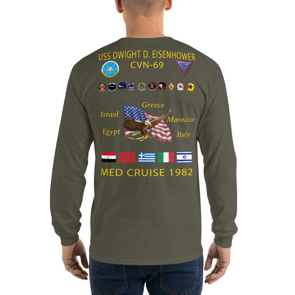 USS Dwight D. Eisenhower (CVN-69) 1982 Long Sleeve Cruise Shirt