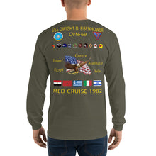 Load image into Gallery viewer, USS Dwight D. Eisenhower (CVN-69) 1982 Long Sleeve Cruise Shirt