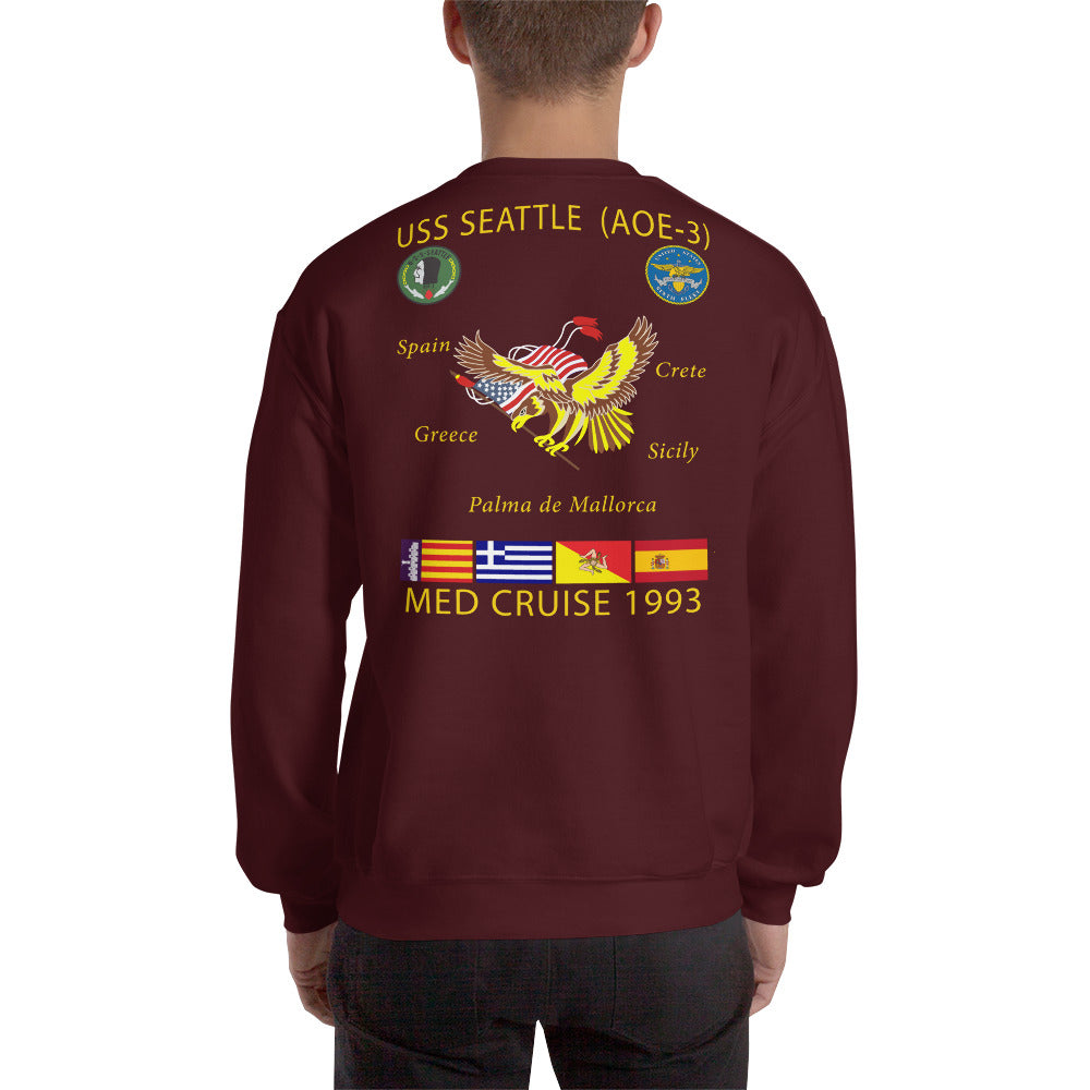 USS Seattle (AOE-3) 1993 Cruise Sweatshirt