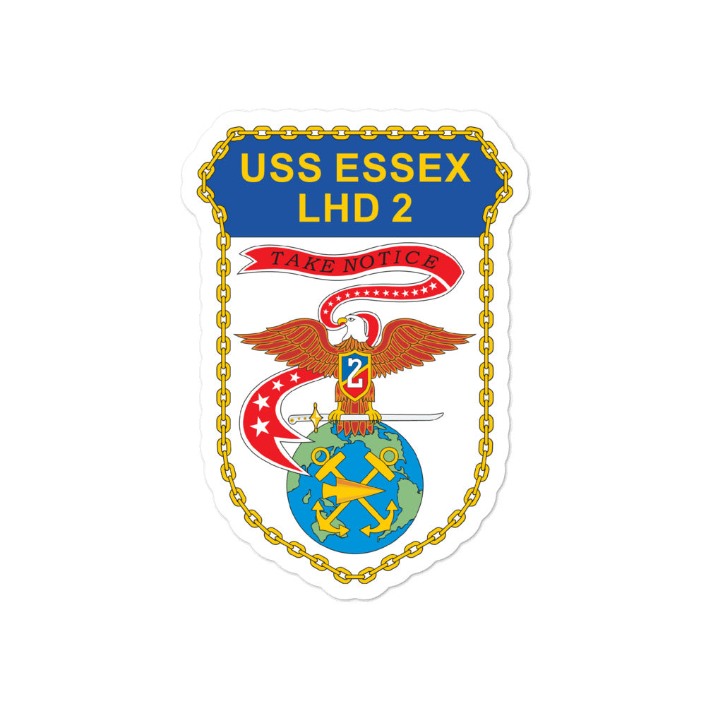 USS Essex (LHD-2) Ship's Crest Vinyl Sticker