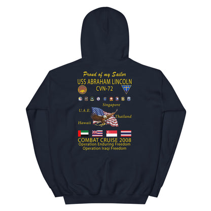 USS Abraham Lincoln (CVN-72) 2008 Cruise Hoodie - Family