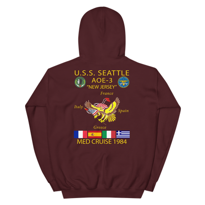 USS Seattle (AOE-3) 1984 Cruise Hoodie - CUSTOM