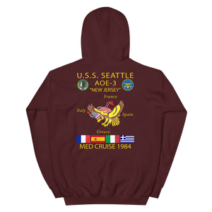 USS Seattle (AOE-3) 1984 Cruise Hoodie - CUSTOM