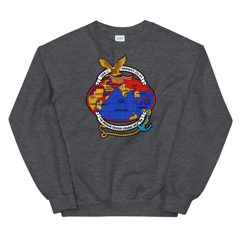 USS Midway (CV-41) Indian Ocean Cruise 1988-89 Sweatshirt