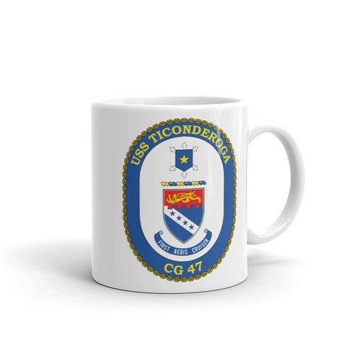 USS Ticonderoga (CG-47) Ship's Crest Mug