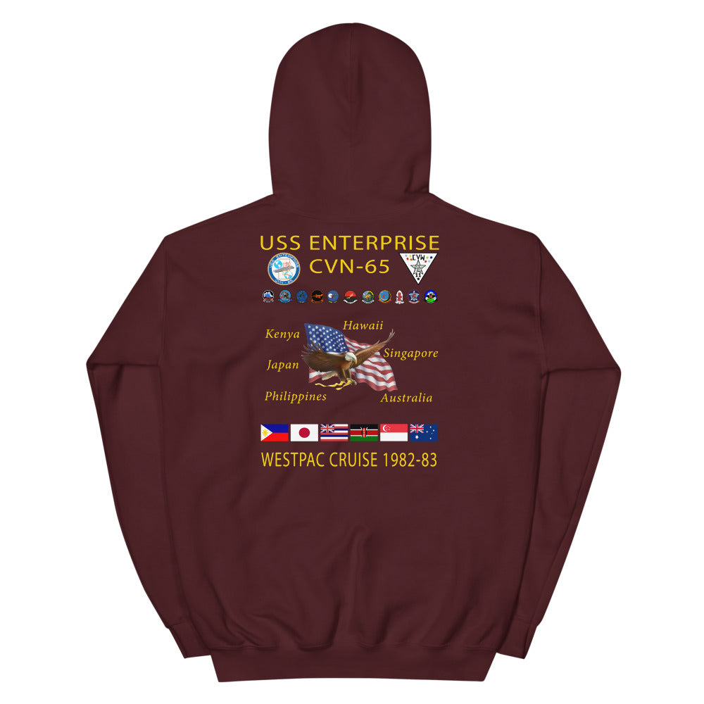 USS Enterprise (CVN-65) 1982-83 Cruise Hoodie
