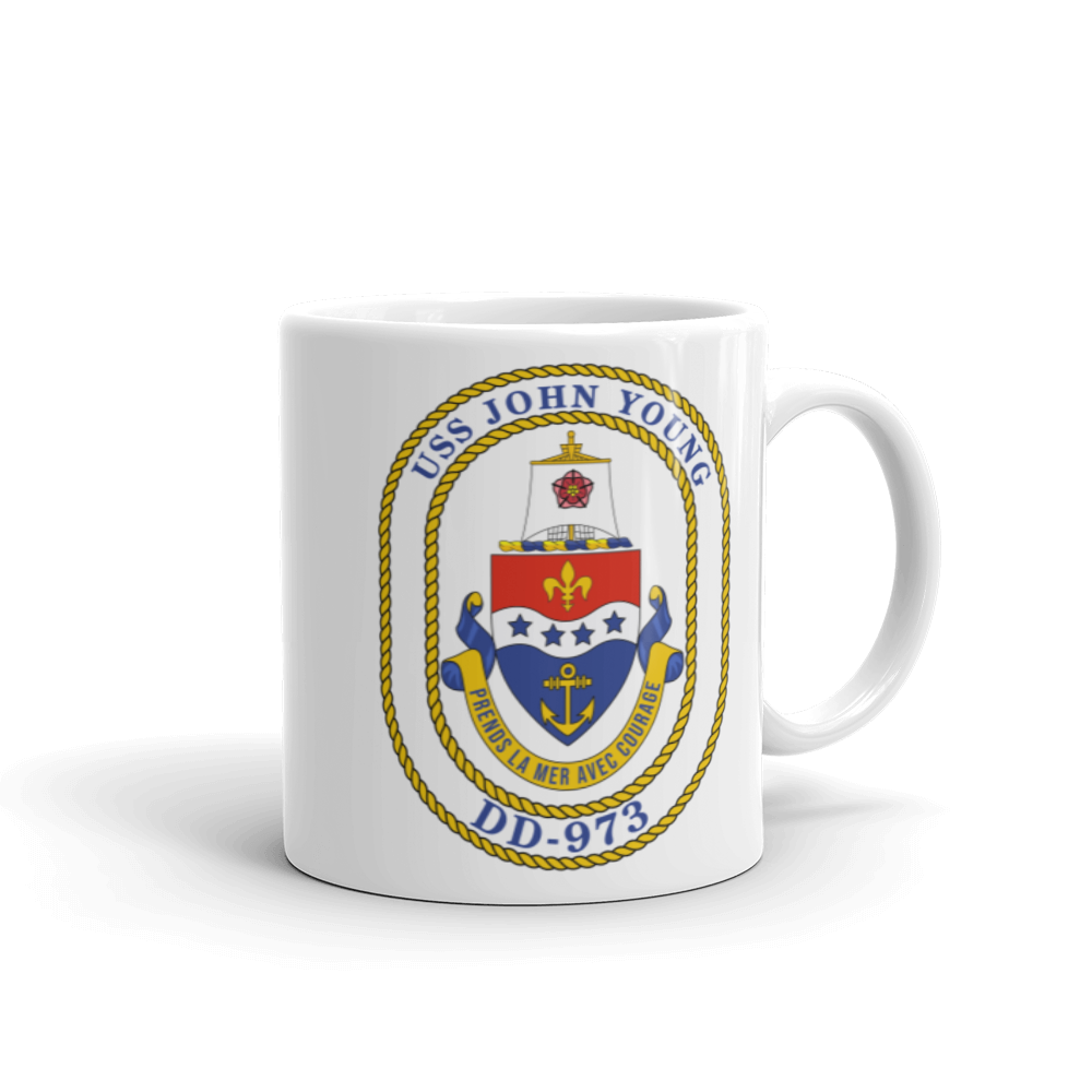 USS John Young (DD-973) Ship's Crest Mug